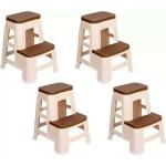 Nilkamal STL31 BBC/RDB Stool (White, Brown, Pre-assembled)
