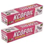 KCOFOIL Aluminium Foil 72Mtr | KCOFOIL Food Grade Aluminium Foil Paper | Pack of 2