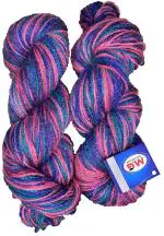 Simi Enterprise Lavender Wool Craze Wool, Hank Hand Knitting Wool, Art Craft Soft Fingering Crochet Hook Yarn, Needle Knitting Yarn Thread Dyed, 200 G