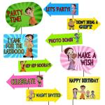 Festiko 10 Pieces Chhota Bhim Birthday Theme Photo Booth Props For Kids, Theme Birthday Party PhotoBooth Props And PhotoBooth Of Different Birthday Themes (Chhota Bhim Birthday Props)