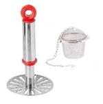 Stainless Steel Potato Potato Masher With Stainless Steel Green Tea Filter and Multicolour, Pack of 2