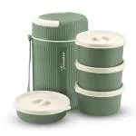 Trueware MEAL 4 Insulated Hot and Cold Lunch Box With 3 PP Container 300 ML Each & 1 PP Container 200ML