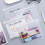 Crackles Cute Unicorn Transparent Pouches Pencil Pouch Case For Kids-Pack Of 6