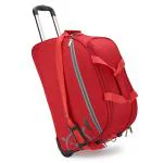NOVEX Canyon Red Soft Sided 2 Wheel Travel Duffle Trolley Bag 22 Inch