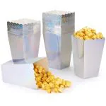 Festiko 10 Pcs Holographic Popcorn Boxes, Popcorn Boxes for Kids Party, Popcorn Box, Return Gift Boxes, Party Favor Boxes, Solid Color Popcorn boxes