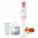 Inalsa Robot 5.0 CP 500W Hand Blender - with Chopper & 700ml Multipurpose Jar (White/Red)