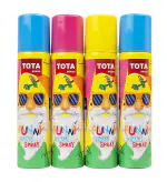 Tota Funny Foam Colour Snow Spray for Fun, Holi Celebration, Birthday Party, Weddings-Pack of 4