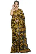 Bengal Handloom Saree Exclusive Women's Cotton Silk Dhakai Allover Soft Jamdani Sarees
