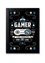 Blue Nexus Gaming Poster Wall Poster with Wall Frame Room Art Painting Collection A4 size 10x13