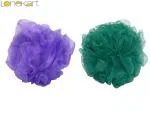 Lonekart Big Round Loofah for Bathing Pack of 2 (Purple, Green)