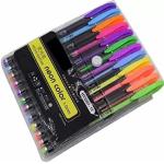 TopGifties Neon Gel Pens Set 12Pcs Gel Pen Color Gel Pens/Glitter/Metallic /Highlihter Pens for kids (Multicolor)