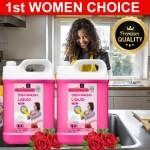 BLISS & BLUSH Liquid Dishwash Liquid Pink 10 Liter Combo pack of 2| Dishwash Liquid with 100% Plant-Based actives Notified