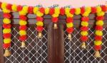 Nehal Arts Artificial Marigold Flower Door Toran Hangings for Decoration (Yellow & Orange)- 3.5 Feet