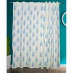 MDJONWAL - Trandy Best Quality-2 Pieces Curtains Sanganeri Hand Block Print Cotton Curtain for Home Décor, Pooja Ghar-Blue_5 Ft