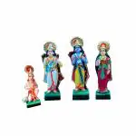 pujaNpujari Ram Lakshman Sita Anjaneya Set of 4 Golu Dolls Set - Kolu Bommai Bommalu Set for Dussera / Navaratri
