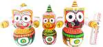 Real Craft Multicolor Wood Lord Jagannath,Balbhadra,Subhadra And Sudarshan Chakra