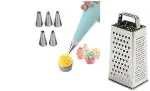 Urban Buy Multicolor Steel Nozzle And 4In 1 Grater Kitchen Tool Set 7 pc