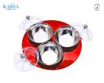 Kassa 7 PCS TRAY WITH BOWL SET - RED