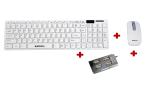 Zebion G1600 Keyboard Mouse Combo+ Pronto 31 USB HUB Combo Set (White)