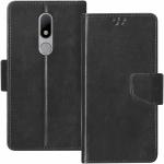 Frazil Faux Leather Case Flip Cover for Motorola Moto M with Foldable Stand & Cards Slots - Black