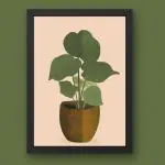 ZIG ZAG Elevate Your Space with Stunning Resin Art Laminated Wall Art in Black Frame (Tree)