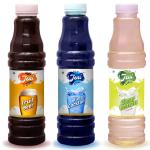 Jeni Fruit Beer + Blue Cocktail + Clear Lemon Sharbat & Syrup /Non-Fruit Synthetic Syrup Combo/Gift Pack/Summer Combo (700ml X 3)