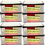 Ganpati Bags Diwali Gifting Handcrafted Saree Cover Clothes Organizer Storage Bag for Wardrobe, Storage Bag for Your Costly Sarees Pack of 8