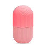 SCIIAN Ice Roller for Face | Face Ice Roller for Men & Women | Silicone Ice Face Roller for Eyes Neck Massage | Ideal for Glowing Skin/Puffy Eyes& Skin Tightening | Reusable & Unbreakable (Pink)