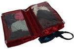 Addyz Premium Satin Inner wear Kit Under Garment Bag Socks Bra Panty lingeries Organizer Book Style (Maroon)