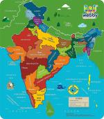 Webby Educational Learning India Political Map Puzzle Board Puzzle Set