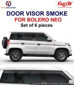 FALCON CAR DOOR/RAIN VISOR IN TRENDY SMOKE COLOR FOR BOLERO NEO 2021 ONWARDS