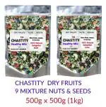 Chastity Dry Fruits Nuts And seeds mix - Immunity Booster Nine Mixture (500g X 500g) - (1KG)