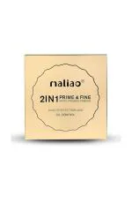 Maliao Oil Control 2 in 1 Prime & Fine Matte Pressed Powder Compact - Velvety Natural Perfection (WHITE IVORY)