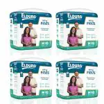 ELDURO Premium Medium Adult Diaper Pant, 40 Count, 14 hrs Overnight Protection Pack of 4