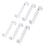 Kuber Industries White Wall Mounted Cloth Hanger (pack of 6)