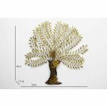 Malik Design Handmade Metal Golden Leaves Palm Tree Decor Best Handcrafted Products Multicolor (39x1.5x44)inch