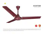 Goldmedal Avatar 1200 Mm Ceiling Fan 3 Blades 'High Grade Copper' Matt Brown Pack Of 2
