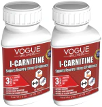 VOGUE Pharmaceuticals Pvt. Ltd. Vogue wellness L-Carnitine Tablets For Weight Management Strength Stamina Tablets 60 Pcs Each (Pack Of 2)
