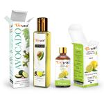 GO WOO Pack of 2 Lime Essential Oil and Avocado Carrier Oil-100%Pure, Natural for Skin and Hair110ML