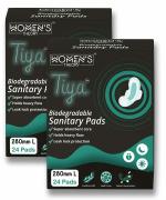 Women's Theory Biodegradable Sanitary pad| 280mm regular size| heavy flow & sensitive skin - 48 pads
