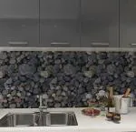 Jaamso Royals Multicolor Vinyl Round Stone Self Adhesive Self Adhesive Wallpaper 1000X60 cm( 1000 CM X 60 CM )