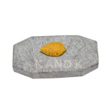 K AND K Chandan and Turmeric Haldi Grinding Mortar Stone | Authentic Small-Sized Rubbing Tool (Rectangular)