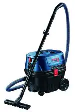 Bosch Gas 12-25 Heavy Duty Wet/Dry Vacuum Cleaner, 1,250W, 25 l Vol, 200 mbar, Click & Clean System with HEPA Filter, 9 kg + Accessories, 1 Year Warranty