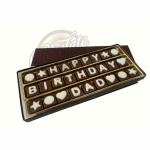Birthday Gift for Dad / Papa on Birthday from Daughter, Son- Happy Birthday Dad Chocolate Message