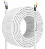 Multy Byte CCTV Cable 3+1 Coaxial Cable - UHD 4K @ 60Hz, HDR, EARC 80 Meter 100% Pure Copper - Compatible with All Security Camera DVR systems - White - High Performance & Long Lasting.