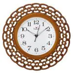 Vaansh Sweep Movement Wood Finish 15 Inch Wall Clock for Home and Offices (121_Wood Color)(15_IN_121_W)