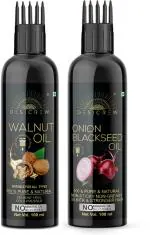 Desi Crew Walnut and Onion Blackseed Hair Oil for Skin, Body and Hair Care 100 ml Each