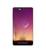 Casotec Moon View Design Printed Silicon Soft TPU Back Case Cover for XOLO Era 4G