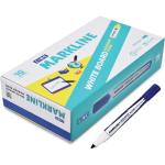 Markline White Board Marker Pens, Bullet Tip, Blue Ink , 10 Markers, Pack of 1