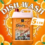BLISS & BLUSH Dishwash Liquid 5 Liter Orange Eco-Friendly | Removes Tough Grease, Soft on Hands | Baby & Pet Safe